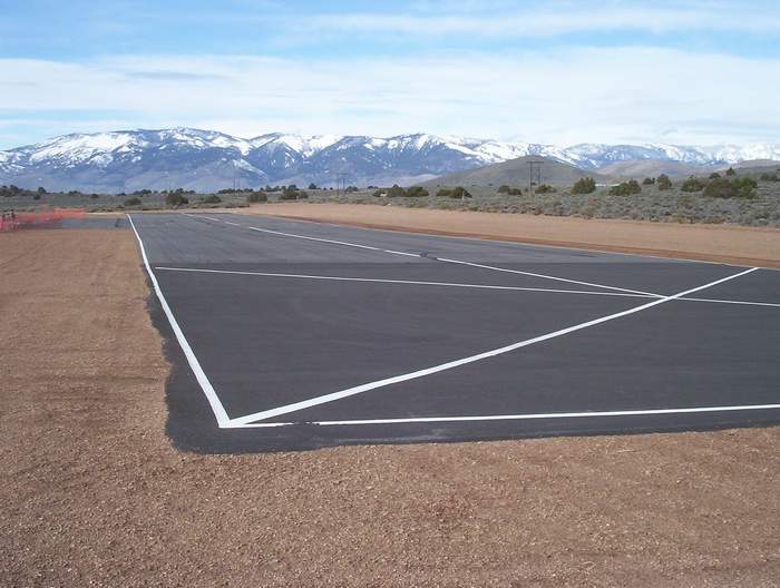 Looking West Along the Runway